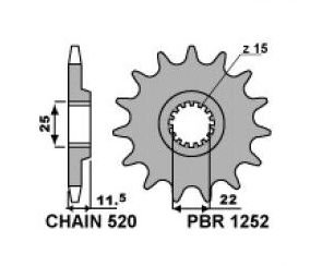 Звезда передняя PBR 1252 16 18NC (JTF1902.16)