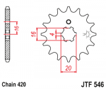 Звезда передняя JTF546.16