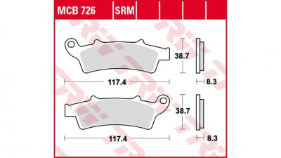 Тормозные колодки для мотоциклов Lucas TRW MCB726SRM