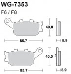 Тормозные колодки WRP WG-7353-F8 (FDB2130 / FA358)