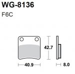 Тормозные колодки WRP WG-8136-F6C (LMP1136 SC)
