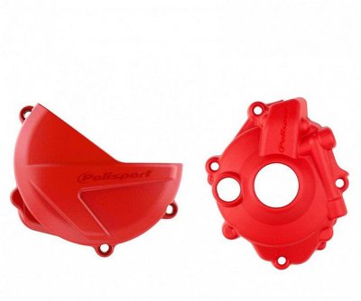 Polisport Комплект защита крышки сцепления + зажигания для Honda CRF250R 18- красная