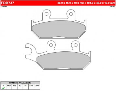 FDB737P Ferodo тормозные колодки