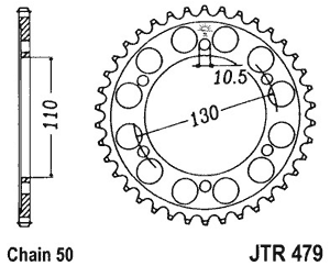 Звезда задняя JTR479.39