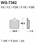 Тормозные колодки WRP WG-7362-F2 (FDB2120 / FDB2215)