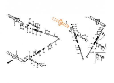 Распредвал Honda OEM 14121-MB0-874