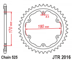 Звезда задняя JTR2016.44
