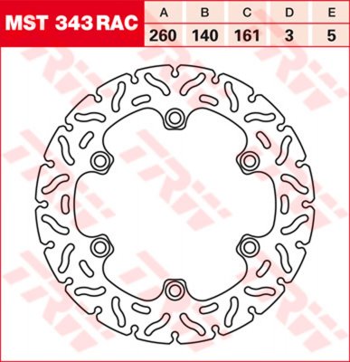 Тормозной диск для мотоциклов Lucas TRW MST343RAC