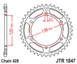 Звезда задняя JTR1847.57