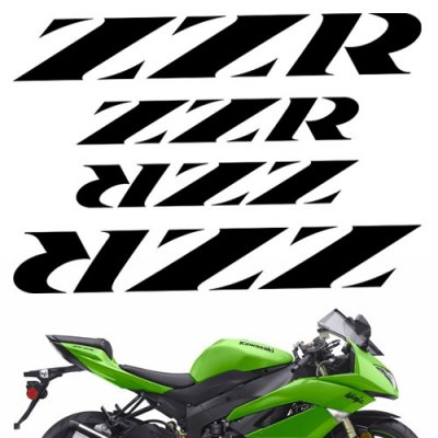 CRAZY IRON Комплект наклеек "KAWASAKI ZZR" серебристый