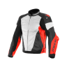 Куртка кожаная Dainese SUPER RACE 90C WH/FLU-RED/BL-MAT