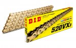 Цепь DID 520 VX3 - 96 звеньев Gold защелка