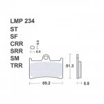 Колодки дискового тормоза AP Racing LMP234 ST (FDB605 / FA252)