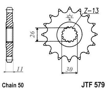 Звезда передняя JTF579.18