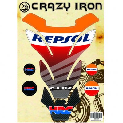 CRAZY IRON Наклейка на бак HONDA REPSOL