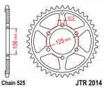 Звезда задняя JTR2014.50