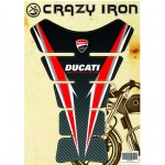 CRAZY IRON Наклейка на бак мотоцикла DUCATI карбон