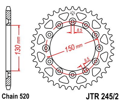 Звезда задняя JTR245/2.41