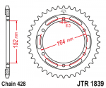 Звезда задняя JTR1839.55