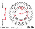 Звезда ведомая алюминиевая JTA894.48BLK (цвет черный)