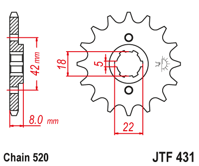 Звезда передняя JTF431.13