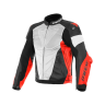 Куртка кожаная Dainese SUPER RACE 90C WH/FLU-RED/BL-MAT перф.