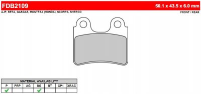 FDB2109SG Ferodo тормозные колодки