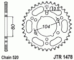 Звезда задняя JTR1478.36