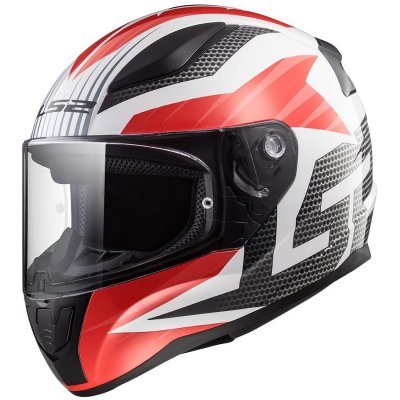 Шлем LS2 FF353 RAPID GRID бело-красный