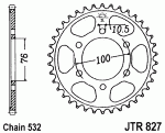 Звезда задняя JTR827.52