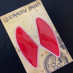 Наклейка на бак мотоцикла CRAZY IRON боковая LOCKER, красная