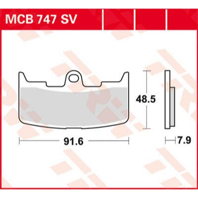 Тормозные колодки для мотоциклов Lucas TRW MCB747SV