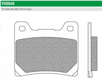 Newfren FD0068TS Тормозные колодки дисковые мото ROAD TOURING SINTERED (FDB337ST) 