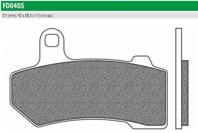 Newfren FD0405SH Тормозные колодки дисковые мото ROAD HD SINTER (FDB2210ST) 