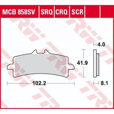 Тормозные колодки для мотоциклов Lucas TRW MCB858SV