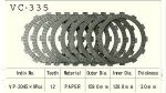 Фрикционные диски сцепления Vesrah VC 335