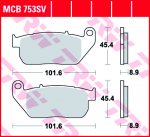 Тормозные колодки для мотоциклов Lucas TRW MCB753SV