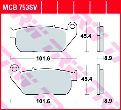 Тормозные колодки для мотоциклов Lucas TRW MCB753SV