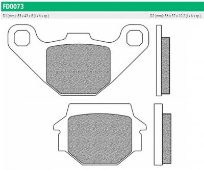 Newfren FD0073BT Тормозные колодки дисковые мото ROAD TOURING ORGANIC (FDB314P) 