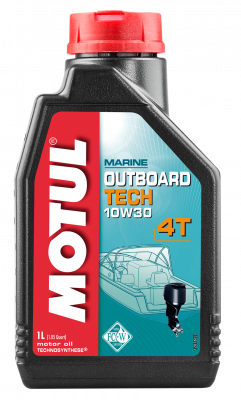 Motul OUTBOARD TECH 4T 10W30 масло для лодочных моторов (1л)