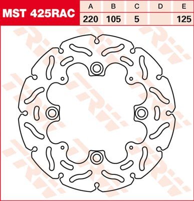 Тормозной диск для мотоциклов Lucas TRW MST425RAC