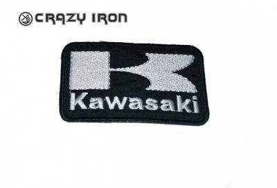 Crazy Iron Шеврон с логотипом KAWASAKI металлик