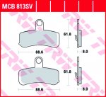 Тормозные колодки для мотоциклов Lucas TRW MCB813SV