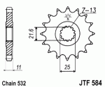 Звезда передняя JTF584.16