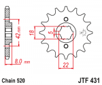 Звезда передняя JTF431.14