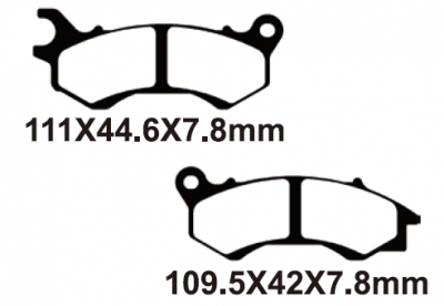 YL-F135 Тормозные колодки дисковые мото Yongli Organic (FDB2256P)