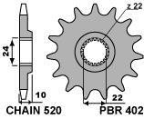 Звезда передняя PBR 402 C16 (JTF402.16)