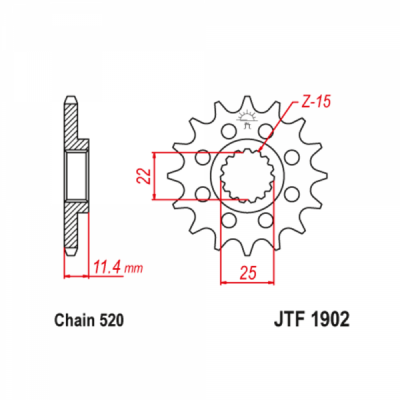 Звезда передняя JTF1902.15RB