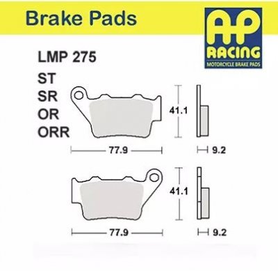 Колодки дискового тормоза AP Racing LMP275 OR (FDB2005 / FA208 / FA213)