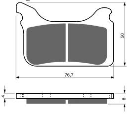 Тормозные колодки дисковые GOLDfren 231 AD